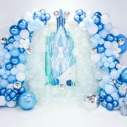 soi Frozen Theme Birthday Decoration 85 Pcs Combo | Elsa Theme Birthday Decorations-picture-20