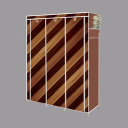 mezire Multilayer 8 Shelf Foldable Almirah – Bedroom Wardrobe for Clothes Storage Carbon Steel Collapsible Wardrobe image 5