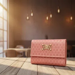 pavis Casual Peach Clutch image 4