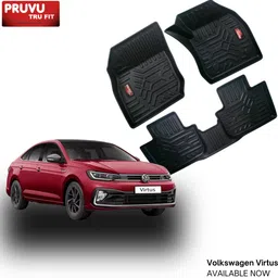 pruvu Plastic, Rubber 3D Mat For Volkswagen Virtus image 2