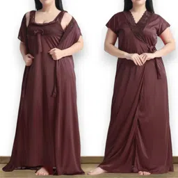 xpiox Women Nighty with Robe image 1