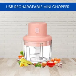 guggu Mini Rechargeable Chopper, Electric Chopper for Onion, Garlic and VegetableA163 Electric Vegetable & Fruit Chopper image 1