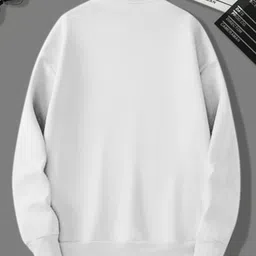 ausk Men Solid Mandarin Neck White Sweater image 2