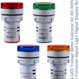 eastra Digital 4pcs Voltage Meter Indicator AC 60-500V LED Voltmeter Voltmeter image 3