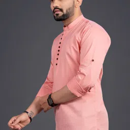 nofilter Men Solid Pure Cotton Straight Kurta image 3