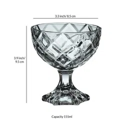 ceradeco (Set of 6) 155ml Glass Ice Cream Serving Bowl image 2