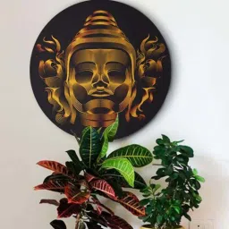 Round Brown Enlighten Your Mind Canvas Art Print By The Artment-image-66