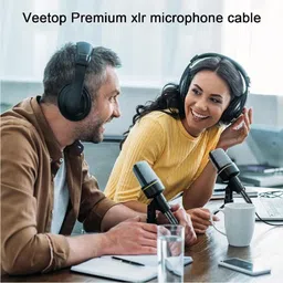 imaginea 6.35mm To XLR Cable Male Mic Patch Cord XLR to Jack TS Mono Audio connect Cable Straight TS Patch Cable image 4