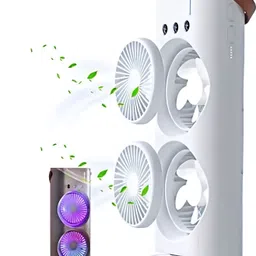 Radhe Double Ended Spray Fan Desk Fan with Mist Office and home zx12 Neck Fan Bladeless Usb Cooler 156 USB Air Cooler-image-79