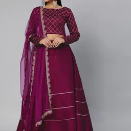 divastri Embroidered Semi Stitched Lehenga Choli image 4