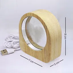 jimshi USB Powered Wooden Base LED Heart Lamp (8 cm x 7 cm) Night Light with Warm Glow Night Lamp image 3