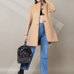 roadster Wool Solid Coat For Women image 1