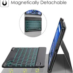 Proelite BacklitKeyboardcaseS9FEPlusBLK Bluetooth Standard Tablet Keyboard Compatible with Desktop, Laptop, Mac Easy to Use,Plug and Play,Quick, Comfy Durable body image 3