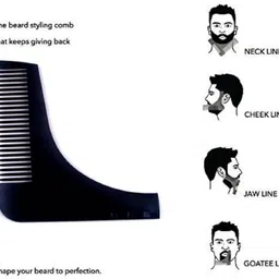 confidence Beard Styling And Shaping Template Comb Tool (Black) image 2