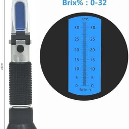 kirti ndt Hand Refractometer with Range 0-32% Brix with 0.2% division, for Wine, Brandy, Beer, Fruits, Cutting Liquid Manual Handheld Refractometer image 2