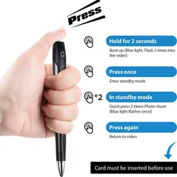 Bzrqx Mini Security Spy Camera HD 1080P Hidden Camera Pen Portable Multifunctional Writing Pen Sports and Action Camera image 4