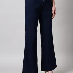 guti Women Flared High Rise Blue Jeans image 3