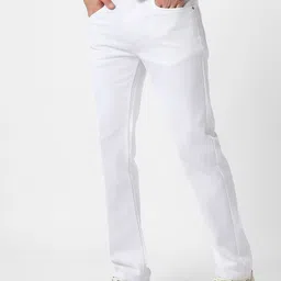 urbano fashion Men Regular Mid Rise White Jeans image 3