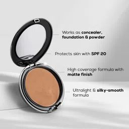 renee HD 3-in-1 Compact, High Coverage, Matte Finish, SPF 20, Vitamin E & Aloe Vera Compact image 4