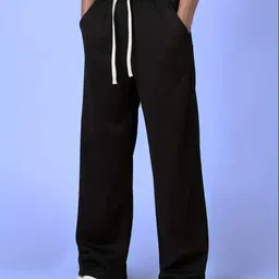 fedelta Men Straight Fit Black Cotton Blend Trousers-picture-28