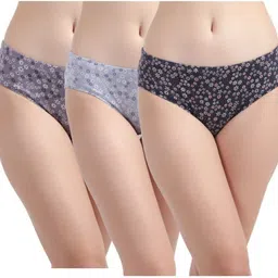 bruchi club Pack of 3 Women Hipster Multicolor Panty-picture-25