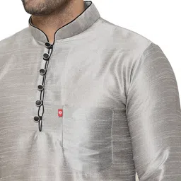 ben cooper Men Pure Silk Kurta Dhoti Pant Set image 4