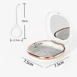 elqorax Retainer & Denture Case | Slim Magnetic Mouth Guard Box with Mirror (Blue) image 2