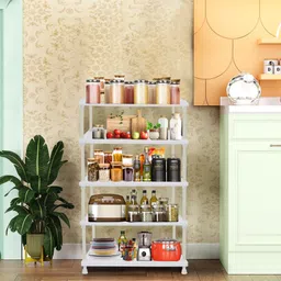 raxon world Fruits/Vegetables Kitchen Rack Multipurpose Plastic Rack with 5 Spacious Storage Shelves Plastic-picture-24