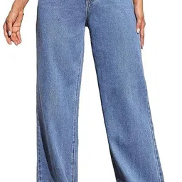 ss fashion hub Women Straight Fit High Rise Light Blue Jeans-picture-24