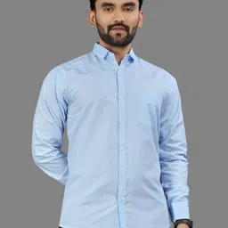 mildin Men Slim Fit Solid Spread Collar Formal Shirt image 3