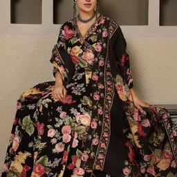 gulmohar jaipur Women Pure Cotton Kurta Palazzo Dupatta Set image 2