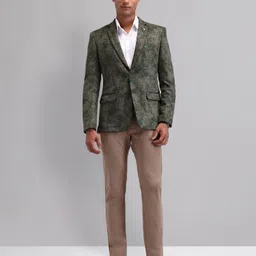 ad by arvind Men Printed Single Breasted Formal Blazer image 3
