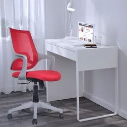 rose designer chairs Mono | 3-Years Warranty Included | Mid-Back Ergonomic Office Chair | Revolving| Mesh Office Arm Chair image 1