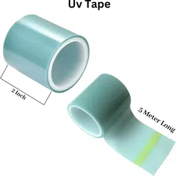 r h lifestyle 10PCS Open Silver Bezel Charms Pendants with 1 Roll UV RESIN TAPE RA4442 image 3