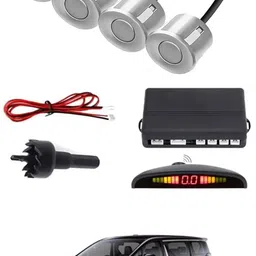 intenzo Universal 4 Silver Reverse Parking Sensor With LED Display For Cars-287 Safety of Passengers/Car One Alarm Kit-232 Parking Sensor-picture-12