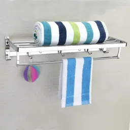 plantex Royal Stainless Steel Folding Towel Rack for Bathroom(1.5 Feet Long) Towel Stand/Towel Hanger/Towel Holder/Bathroom Accessories for Home Chrome Finish Towel Holder-picture-46
