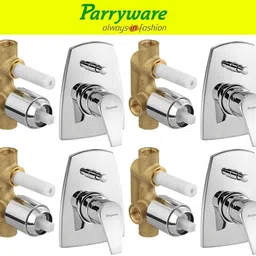 parryware Edge concealed Diverter Body with Concealed Upper Part set of 4 pic 123 Edge Diverter with upper trim | Hot and Cold water Mixer | Complete set Diverter Faucet-picture-12