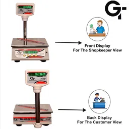 GRAMTECHNOLOGY GT Scale Capacity 30kg Pole Digital Weight Machine Table Top Weighing for Shop Weighing Scale image 3