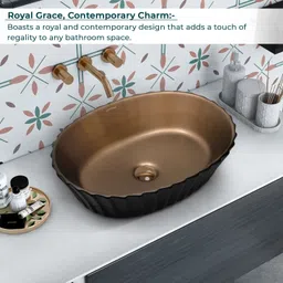 plantex Designer Ceramic Basin/Table Top Wash Basin for Bathroom/Wash Basin for Home Counter Top image 4
