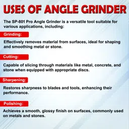 digital craft Angle Grinder 1300W Powerful Motor 100mm Disc 11000 RPM Copper Armature Angle Grinder image 5
