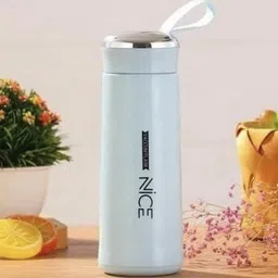 dhanak sales Portable Vacuum Insulated Stainless Steel Water Bottle in Light Blue 400 ml Water Bottle image 3