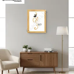 saadisikhi Om Ganesha Minimalist Line Drawing Indian Hindu God Home Wall Decor Religious Frame image 2