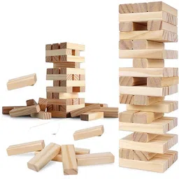 arovemic Premium Wooden Jenga Game – Classic 54 Blocks for Skill & Balance Play-picture-19