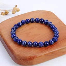 gemvastu Lapiz Lazuli, Crystal Beads Charm Bracelet image 5