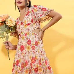 tokyo talkies Women Fit and Flare Red Mini/Short Dress-picture-26