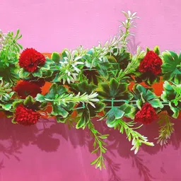 kingstyle impex Artificial Flowers Home Decoration Vine & Creepers Plant Wall Hanging Chain 381C Multicolor Rose Artificial Flower image 2