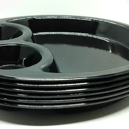 laserbot ANTI DUST COATING MOMOS PAKODA SERVING TRAY HOTELWARE BLACK Starter PLATE 20cm Chip & Dip Tray-picture-26
