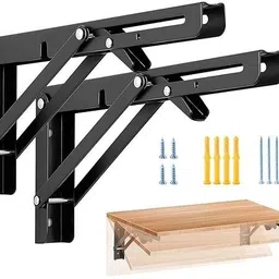 aordey 8 Inch Folding Shelf Brackets, 20cm Heavy Duty Collapsible Shelf Bracket 20 cm Shelf Bracket-picture-38