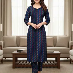 kurtikrafts Women Wool Kurta Pant Set-picture-10