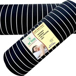 actos Round Microfibre Stripes Bolster Pack of 2-picture-22